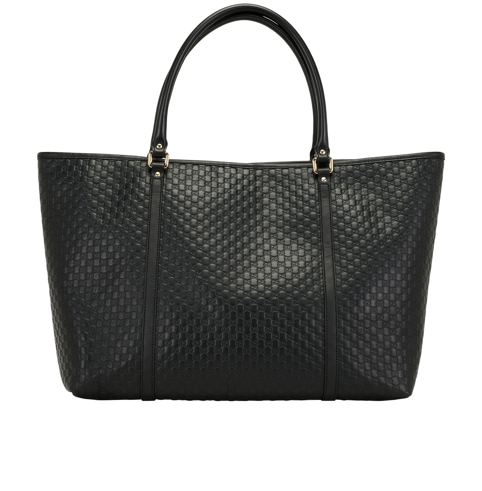 Microguccissima Tote, &pound;595, Handbags, Black, Leather, Back view